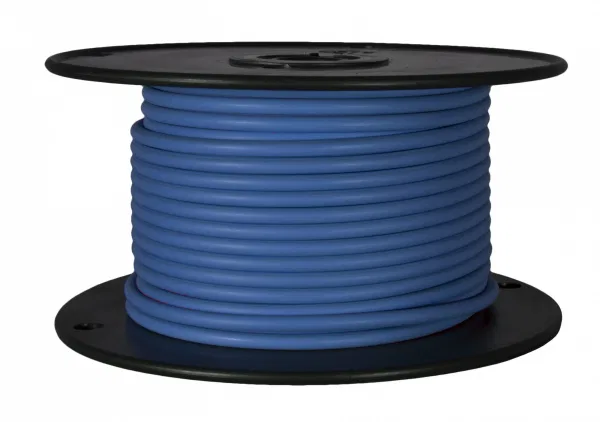 81108 – WIRTHCO Primary Wire, Stranded Conductor 18 Gauge Blue 100 Foot Spool Copper Conductor/ PVC Insulation